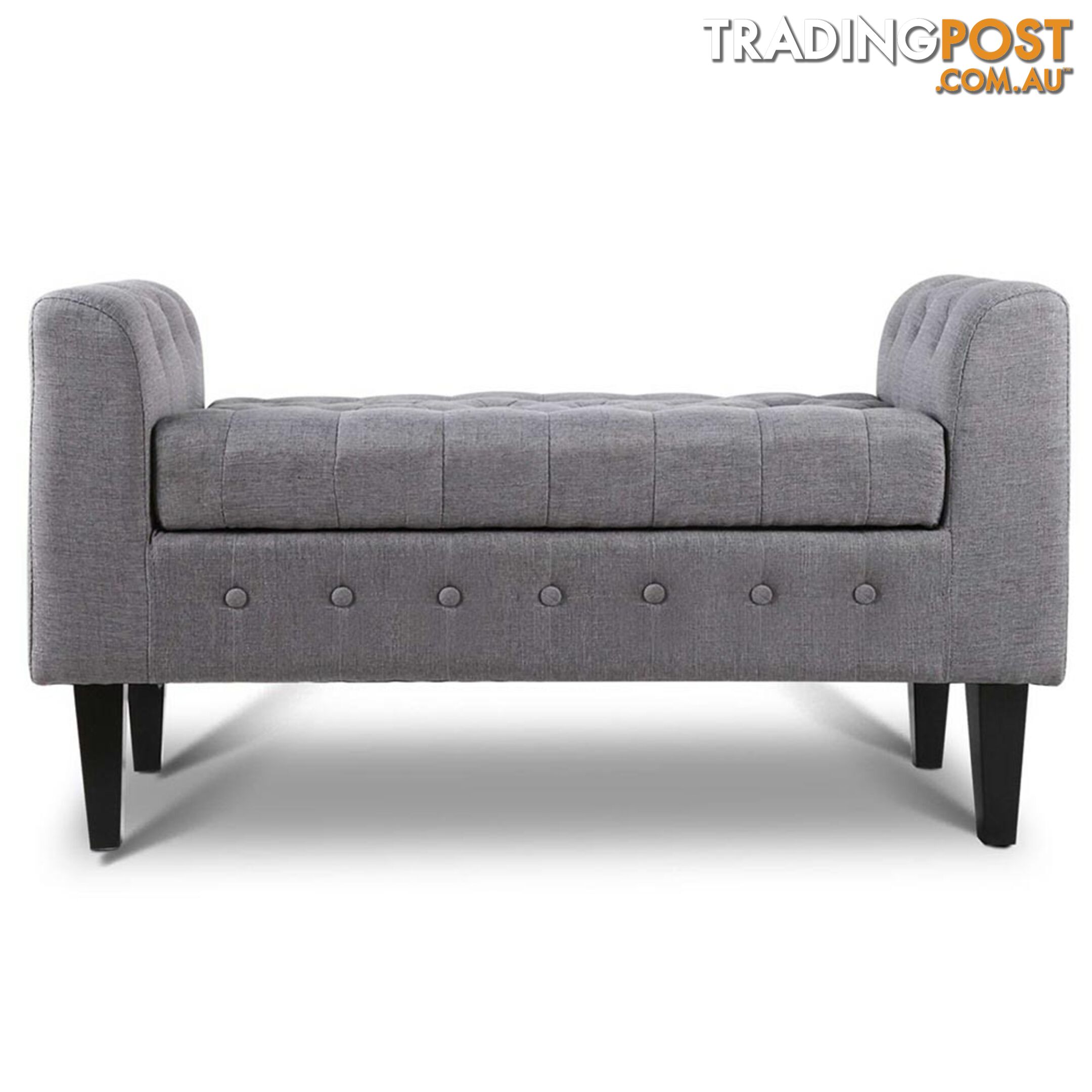 Linen Fabric Storage Ottoman _ÑÐ Grey