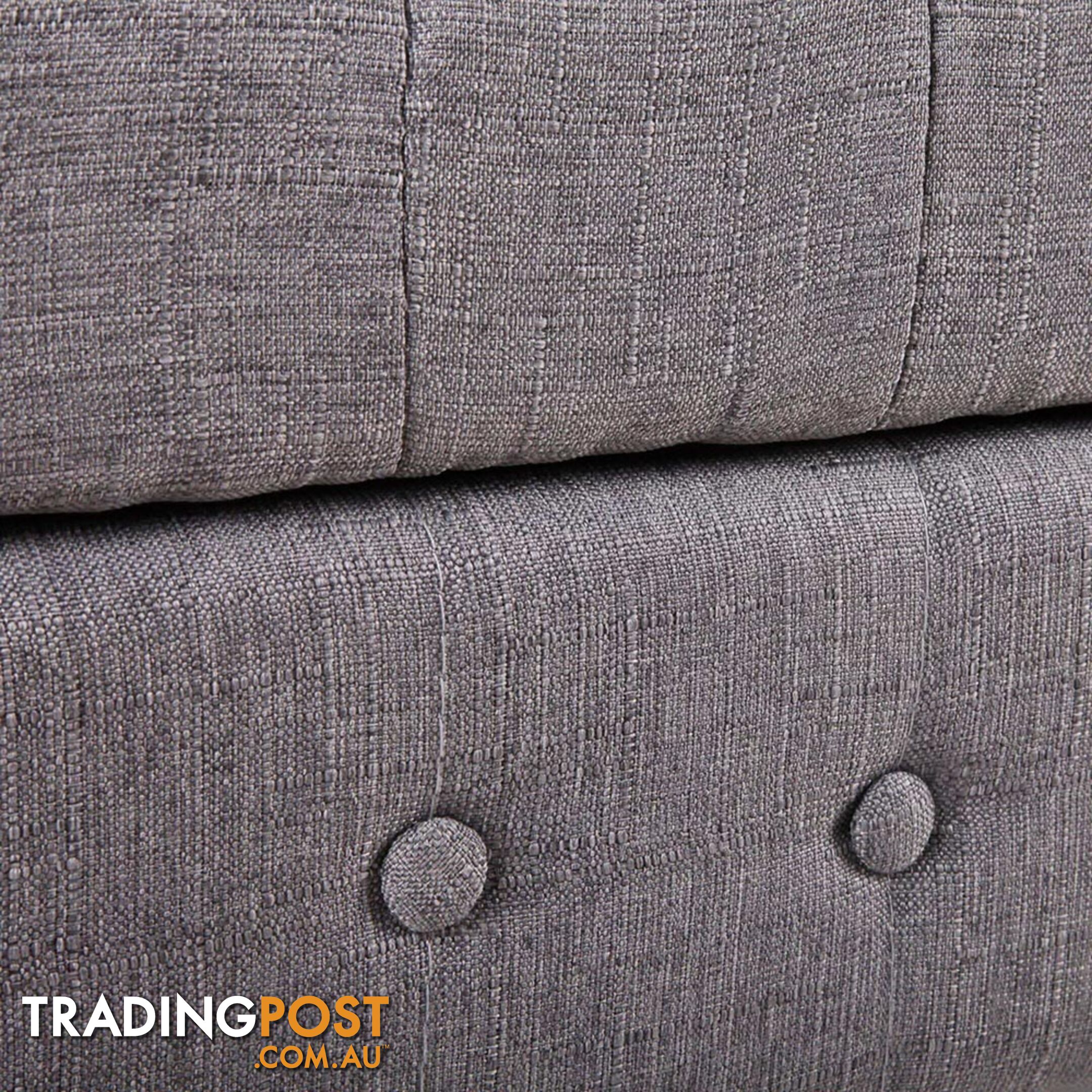 Linen Fabric Storage Ottoman _ÑÐ Grey