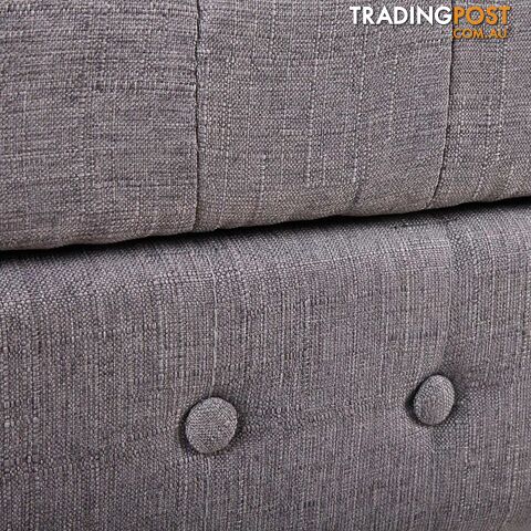 Linen Fabric Storage Ottoman _ÑÐ Grey