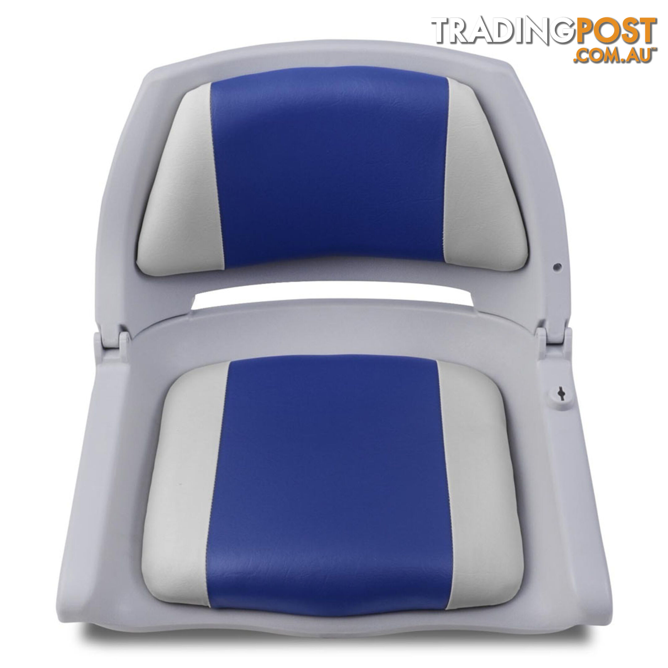 Set of 2 Swivel Folding Marine Boat Seats Grey Blue