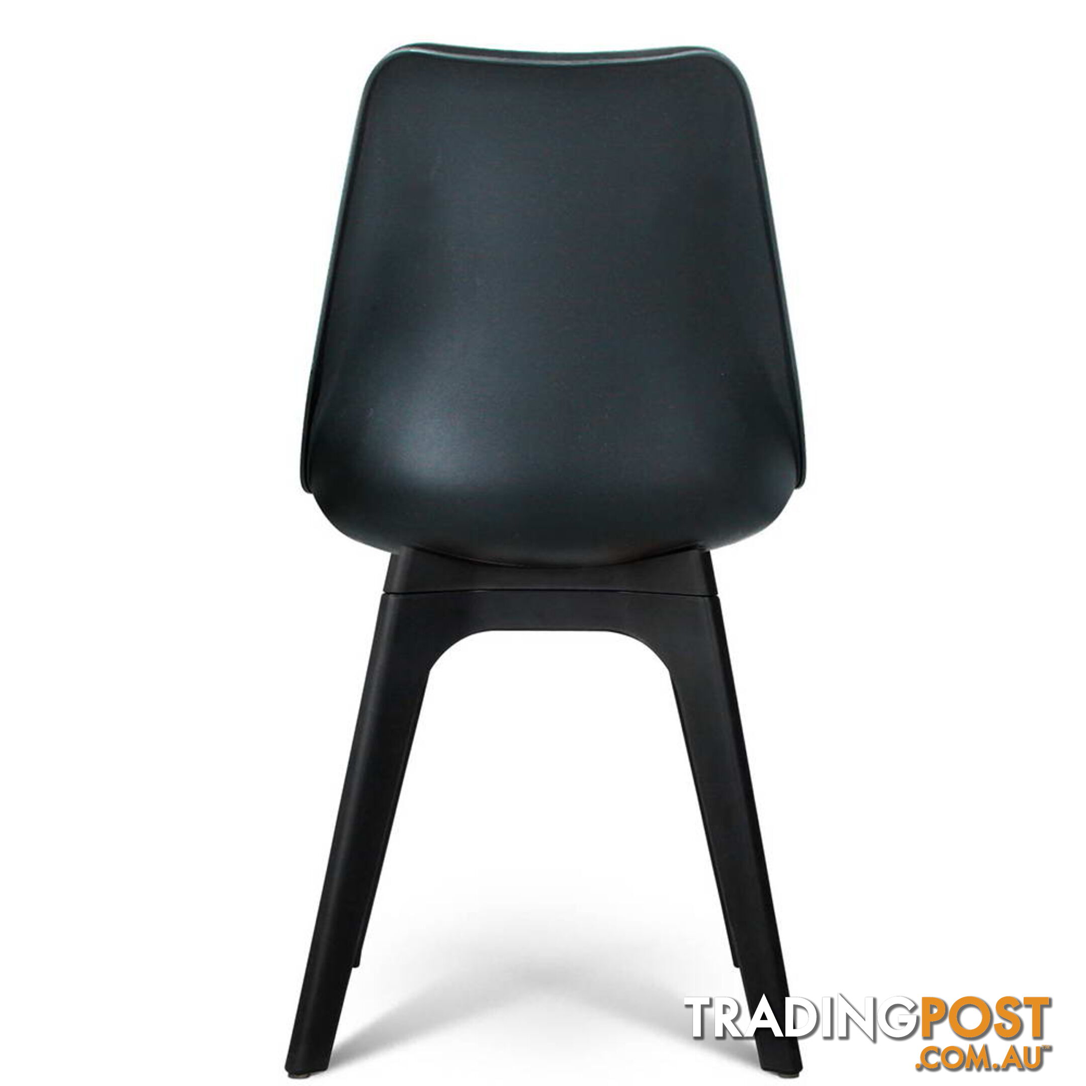 Set of 4 Replica Eames DSW PU Leather Chair Black