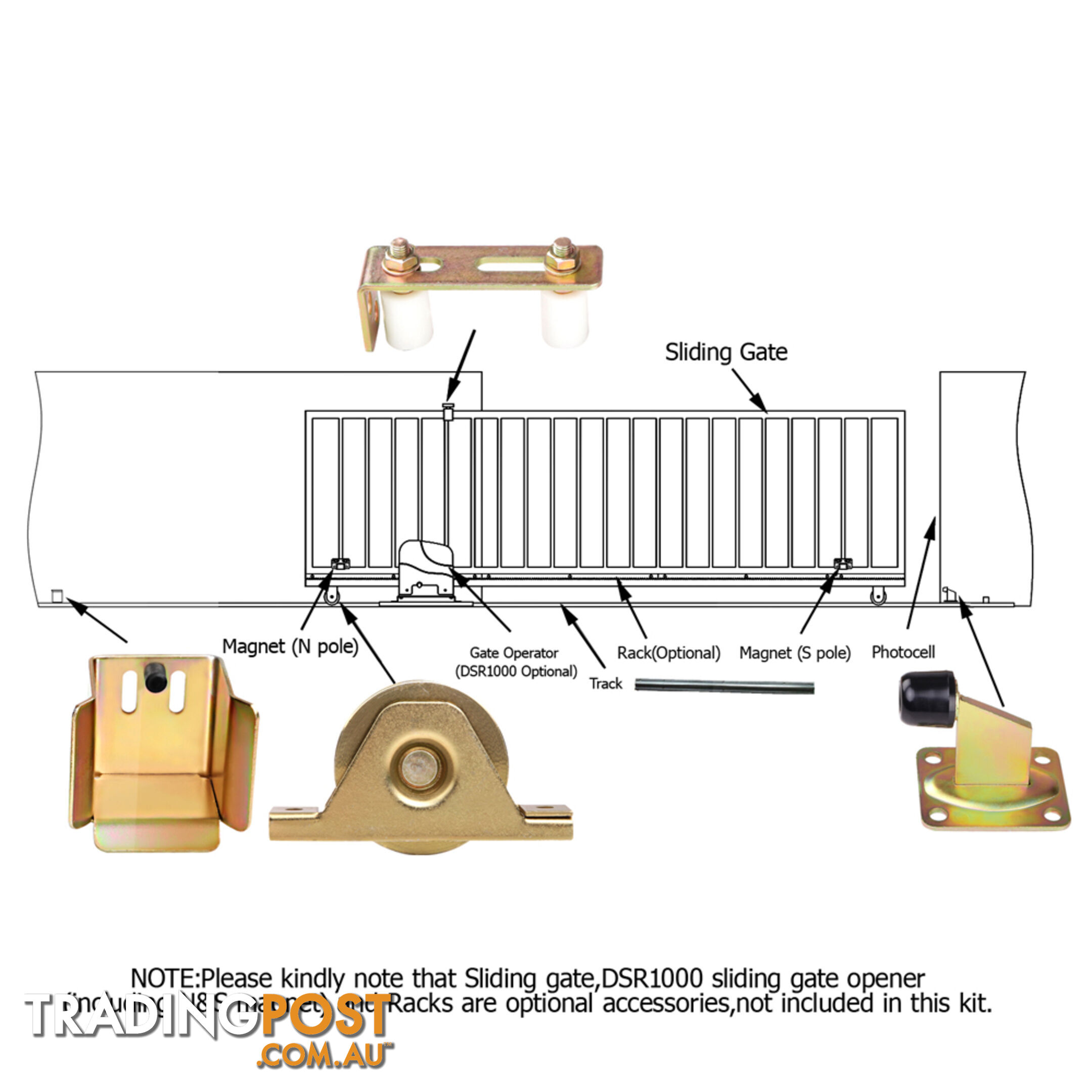 Sliding Gate Hardware Kit