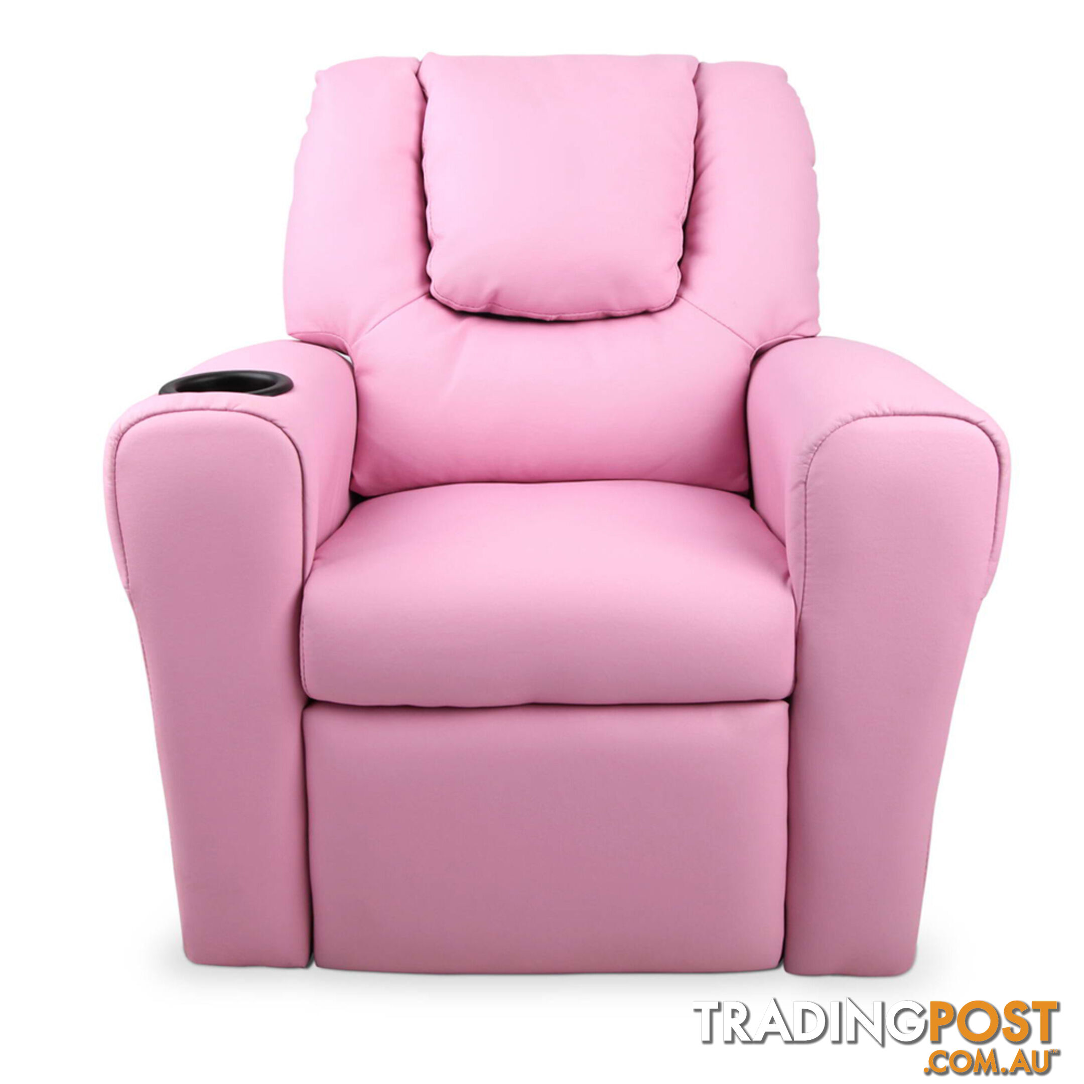 Kids Padded PU Leather Recliner Chair  - Pink