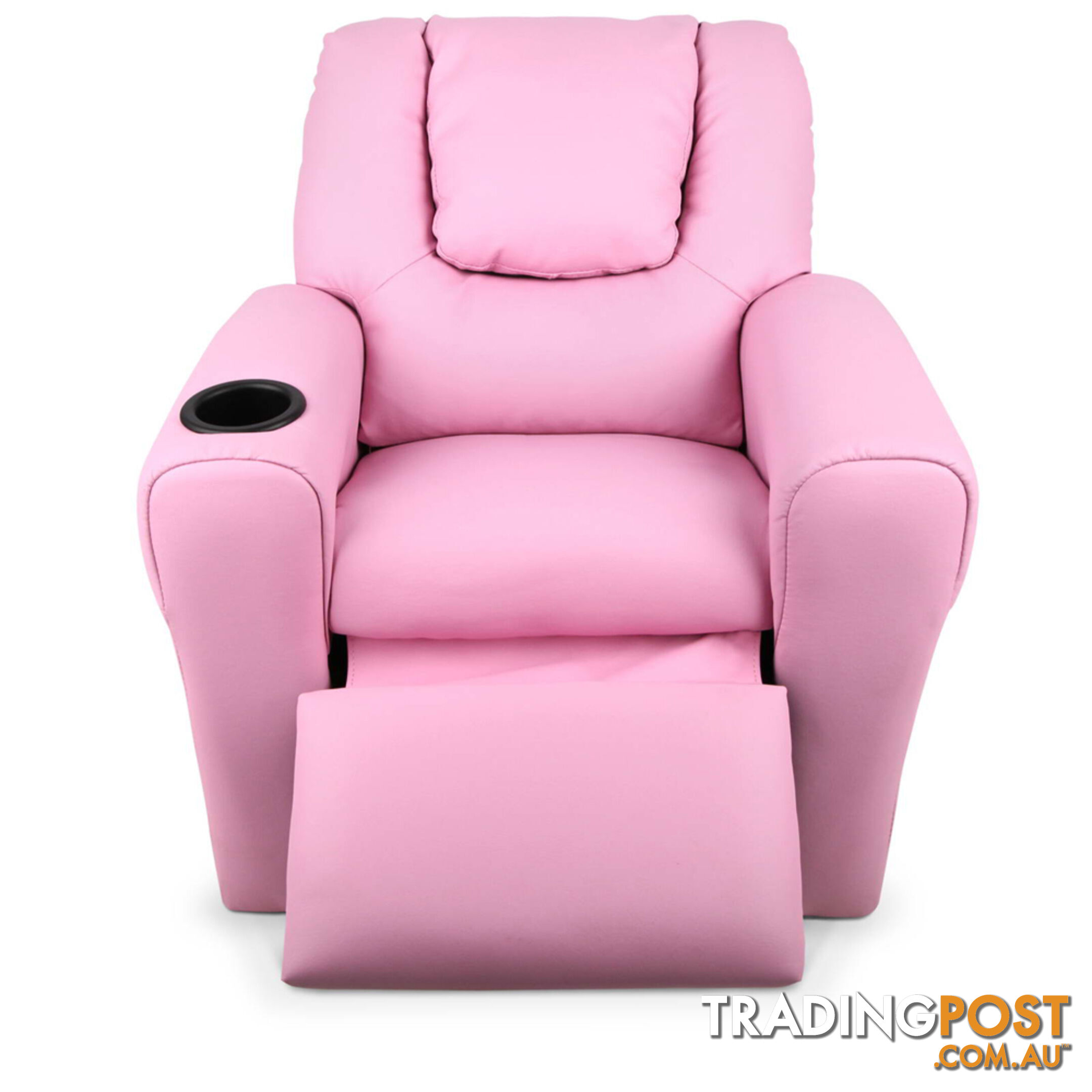 Kids Padded PU Leather Recliner Chair  - Pink