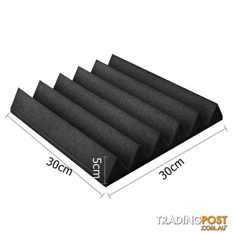 Set of 20 Studio Wedge Acoustic Foam Black 30 x 30cm