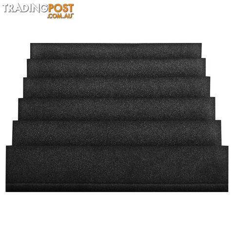 Set of 20 Studio Wedge Acoustic Foam Black 30 x 30cm