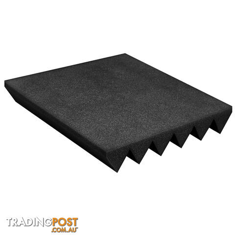 Set of 20 Studio Wedge Acoustic Foam Black 30 x 30cm