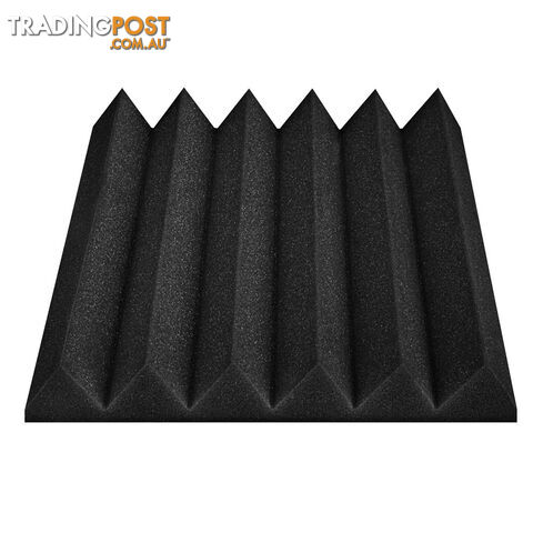 Set of 20 Studio Wedge Acoustic Foam Black 30 x 30cm