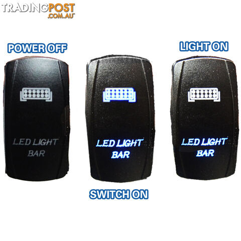 LED LIGHT BAR CARLING ROCKER SWITCH LASER ETCHED WORK LIGHT BAR 4WD UTE 12V 24V - photo 2 of 4