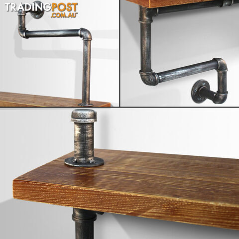 Rustic Industrial DIY Floating Pipe Shelf