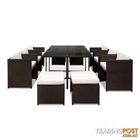 Capetown Dining 10 Seater Set _ÑÐ Brown & White