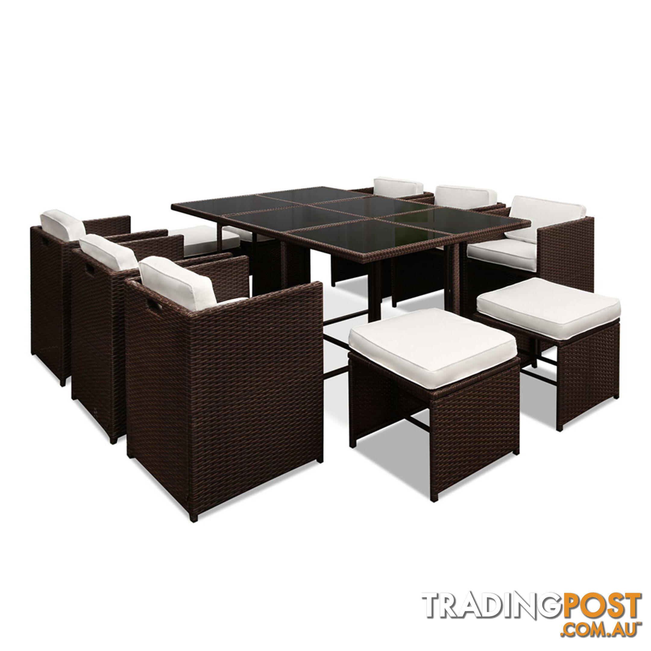 Capetown Dining 10 Seater Set _ÑÐ Brown & White