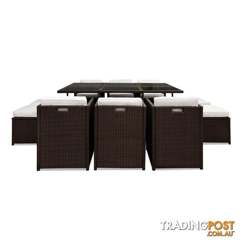 Capetown Dining 10 Seater Set _ÑÐ Brown & White