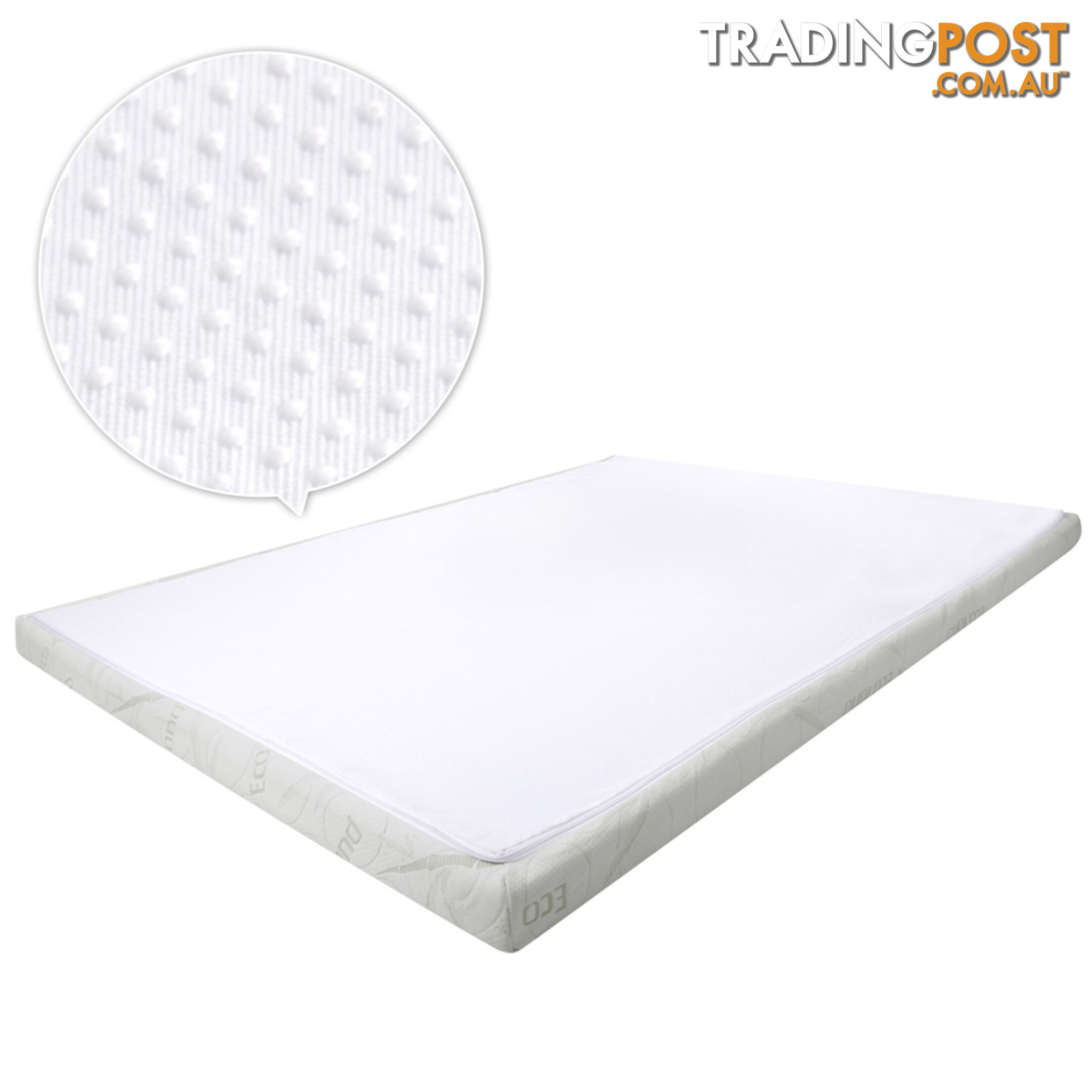 Cool Gel Memory Foam Mattress Topper w/ Bamboo Fabric Cover 8cm Double