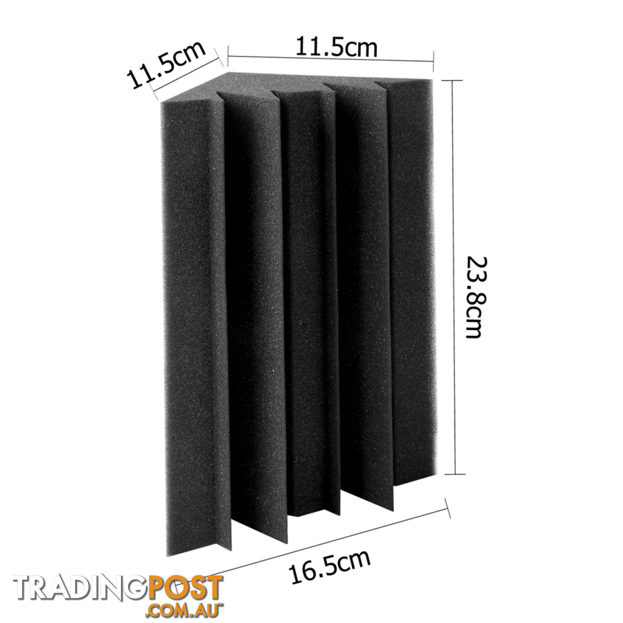 Set of 20 Studio Corner Bass Trap Acoustic Foam Black