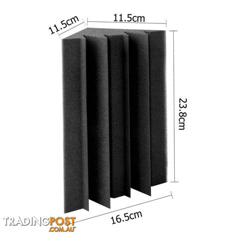 Set of 20 Studio Corner Bass Trap Acoustic Foam Black