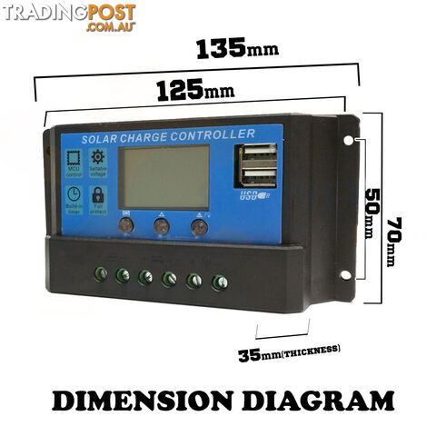 30A 12V-24V LCD Display PWM Solar Panel Regulator Charge Controller & Timer PWN - photo 2 of 5
