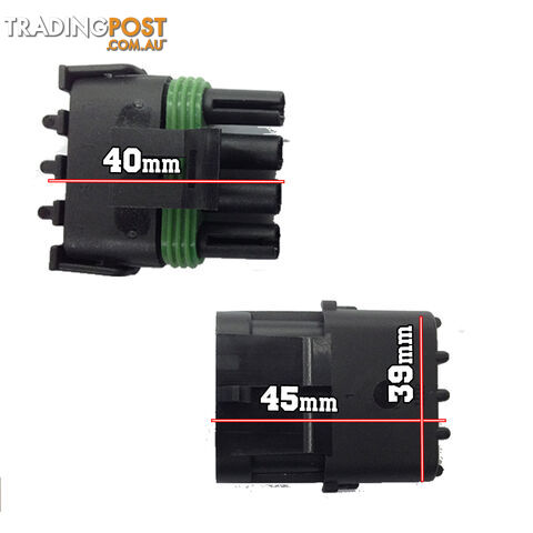 2PCS 12V/24V KITS 1.5MM 4 WAY WATERPROOF AUTO ELECTRICAL WIRE CONNECTOR PLUG