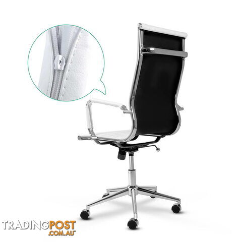 Eames Replica PU Leather High Back Executive Computer Office Chair White