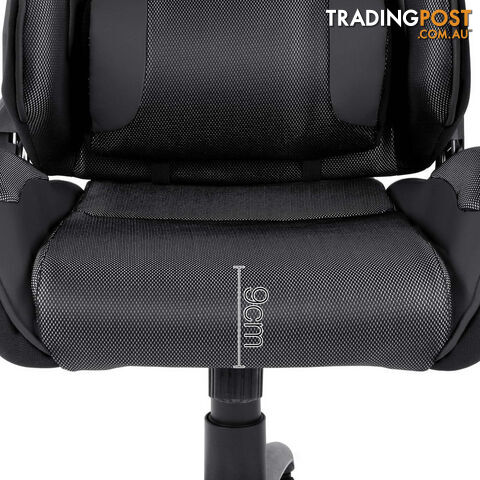 PU Leather & Mesh Reclining Office Desk Gaming Executive Chair - Black