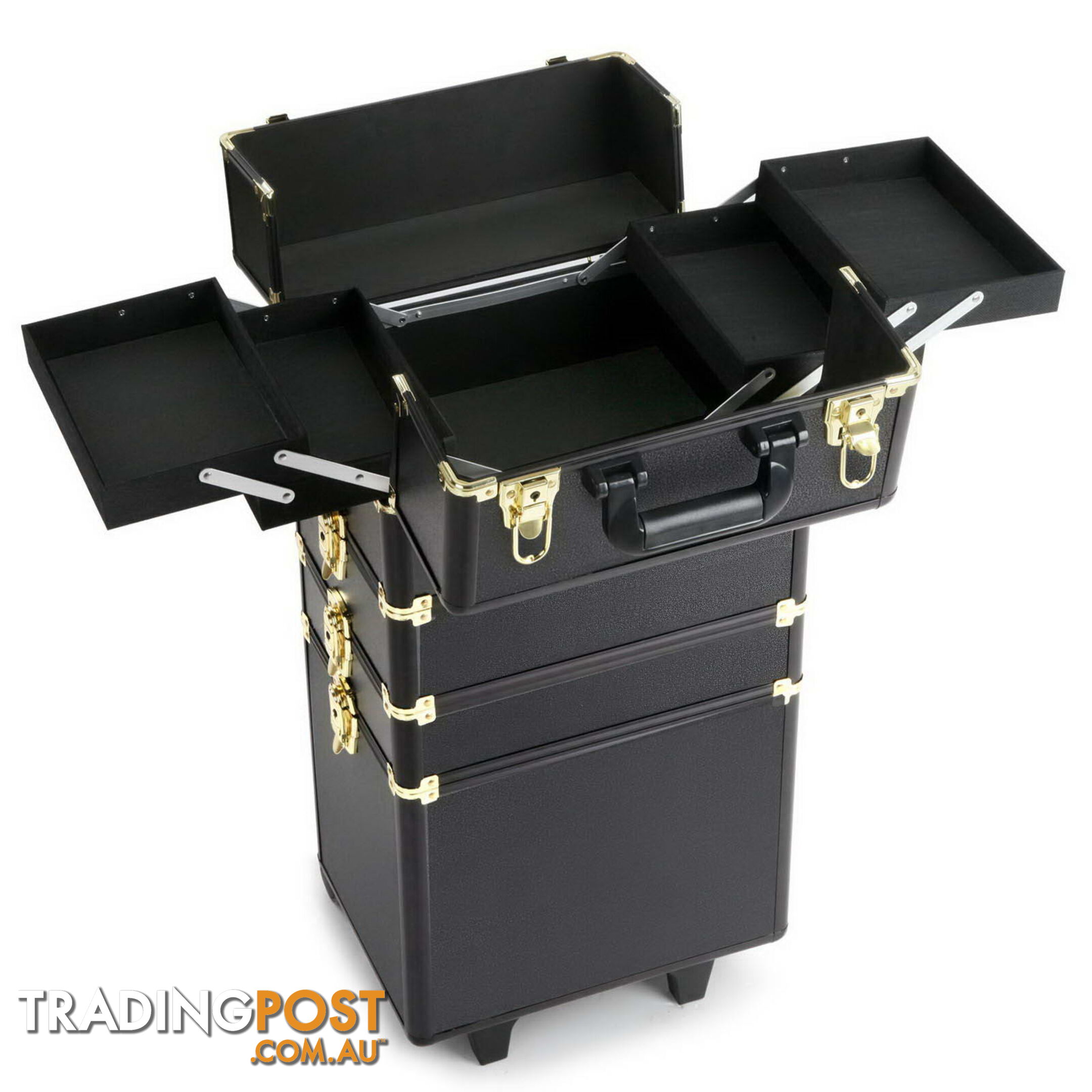 7 in 1 Make Up Cosmetic Beauty Case _ÑÐ Black & Gold