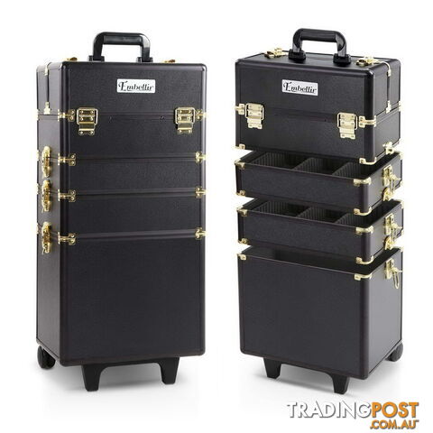 7 in 1 Make Up Cosmetic Beauty Case _ÑÐ Black & Gold