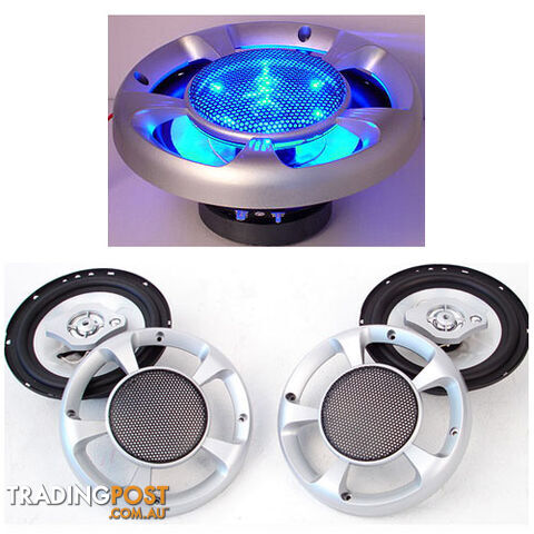 Set of 2 MaxTurbo Car Speakers w/ LED Light 500w
