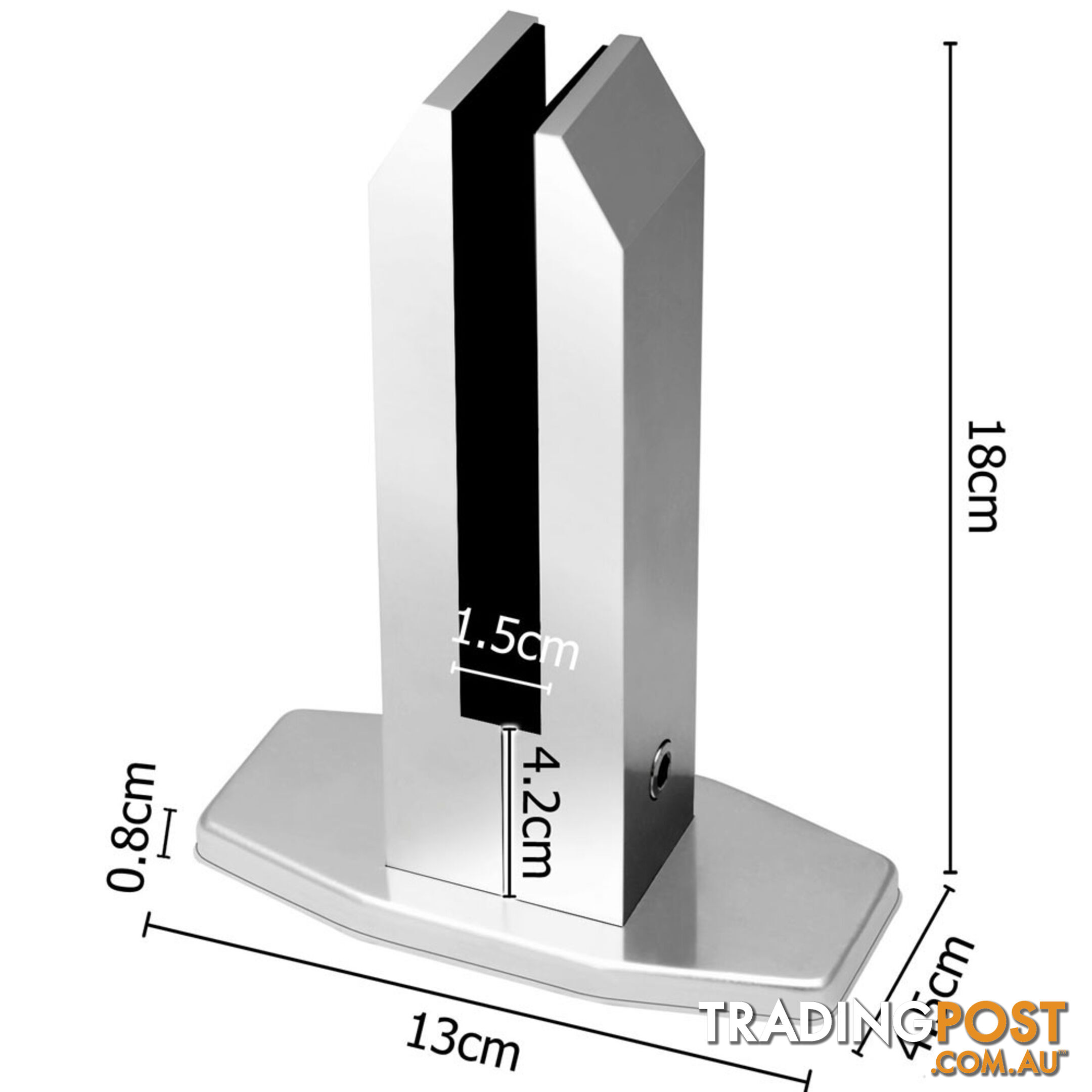 Set of 12 Frameless Glass Spigots Fencing Mount Octagon