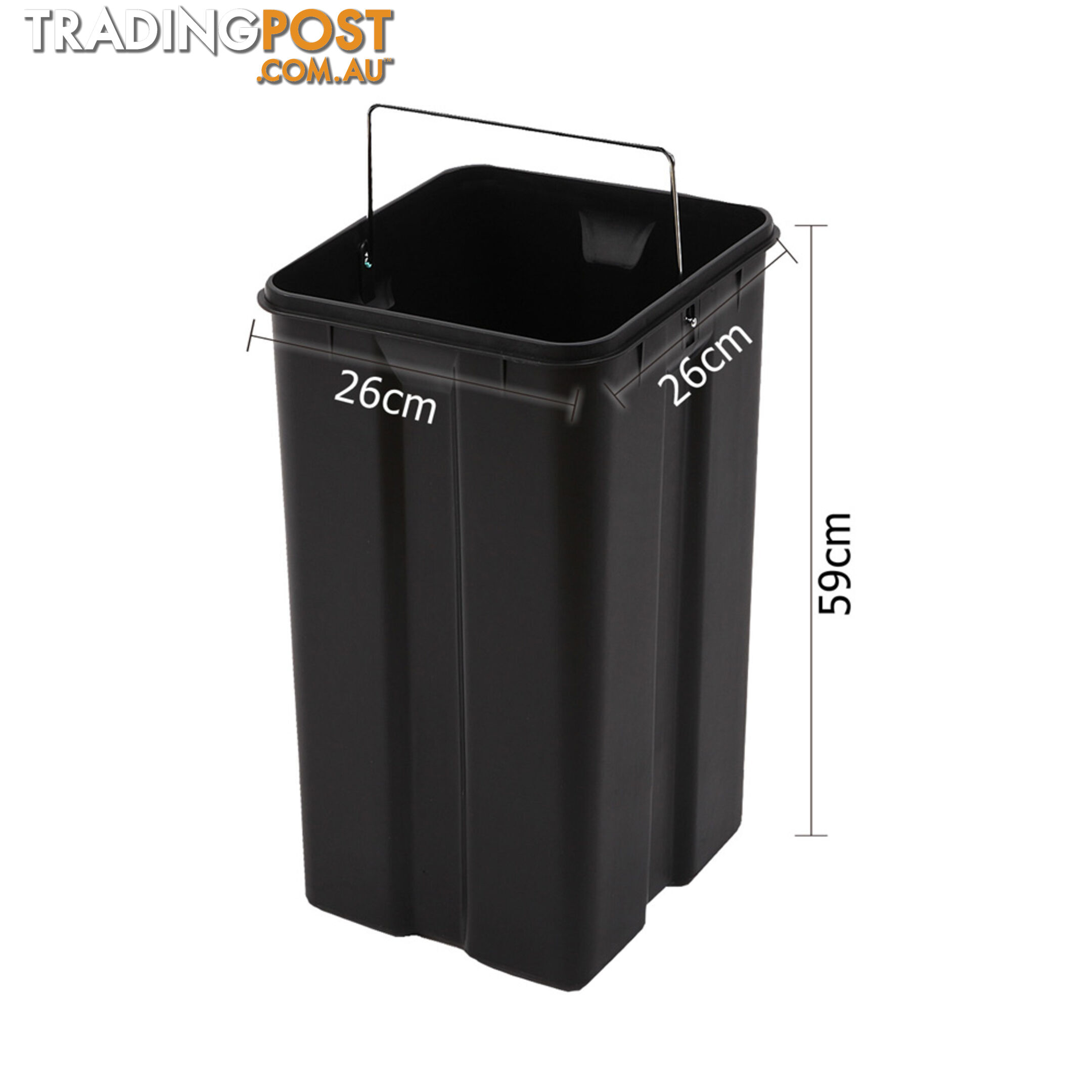 Stainless Steel Pedal  2 Compartments  Rubbish Bin 60L