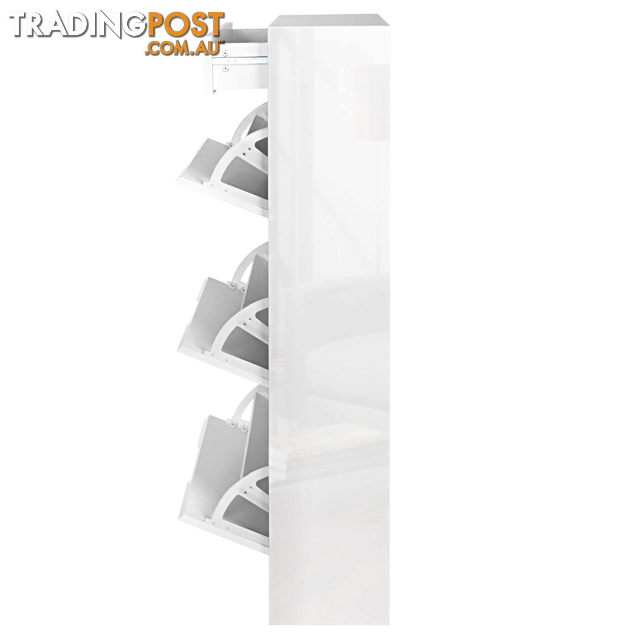 High Gloss Shoe Cabinet Rack White