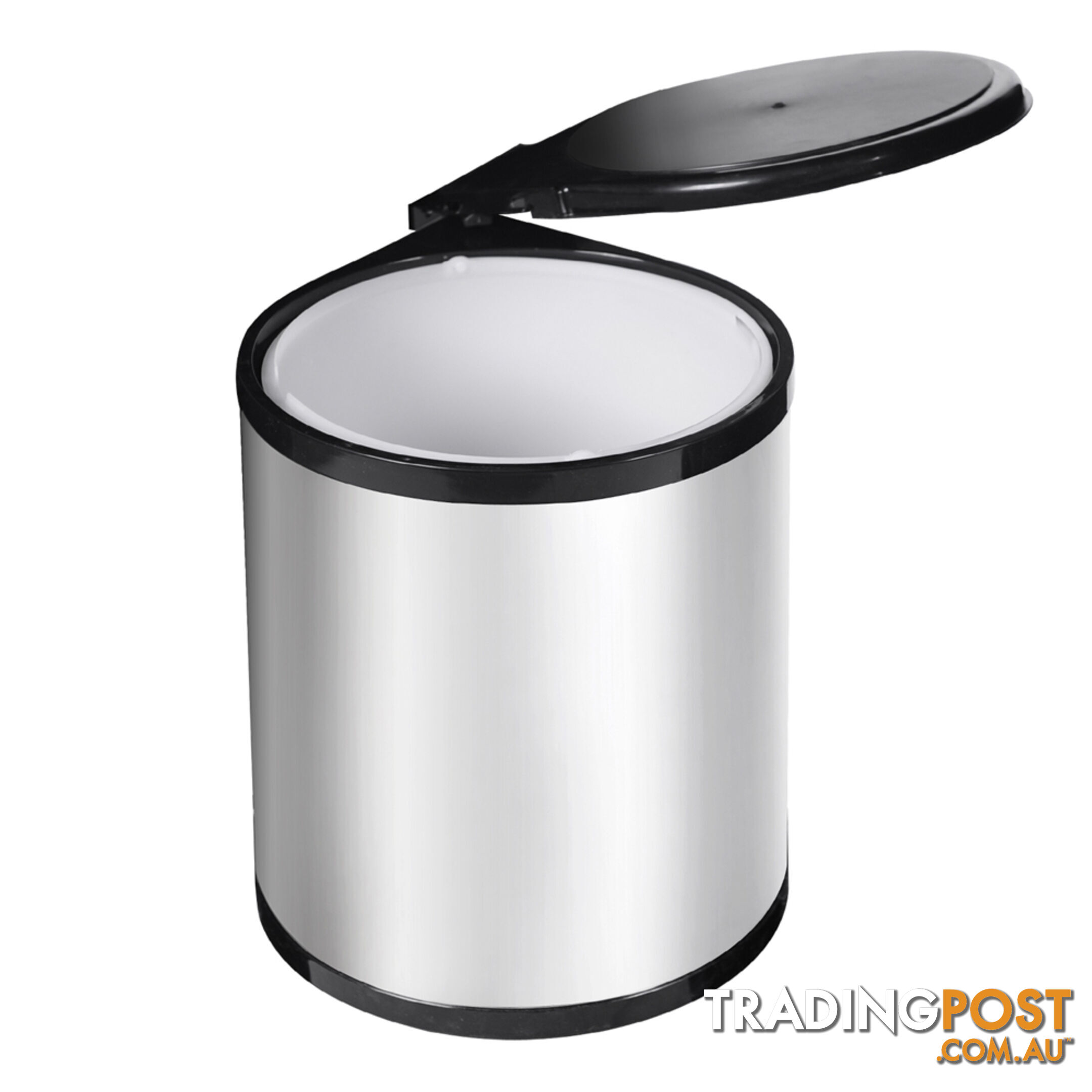 Auto Swing Out Lid Stainless Steel Bin 14L