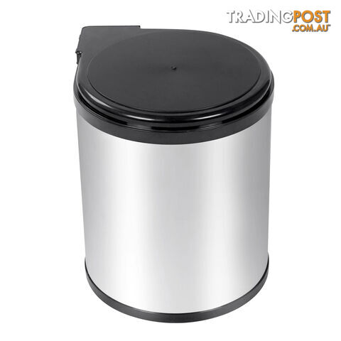 Auto Swing Out Lid Stainless Steel Bin 14L