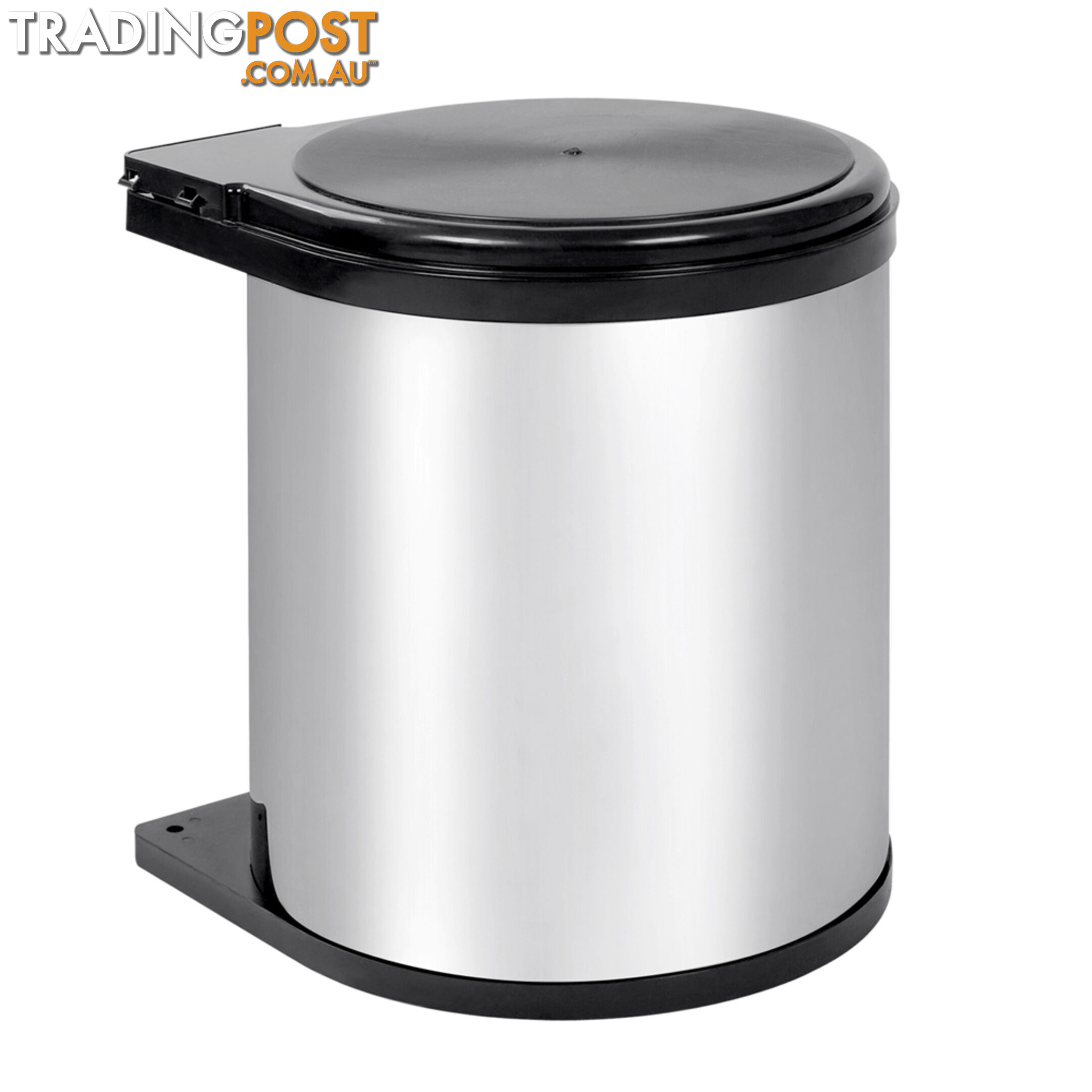 Auto Swing Out Lid Stainless Steel Bin 14L