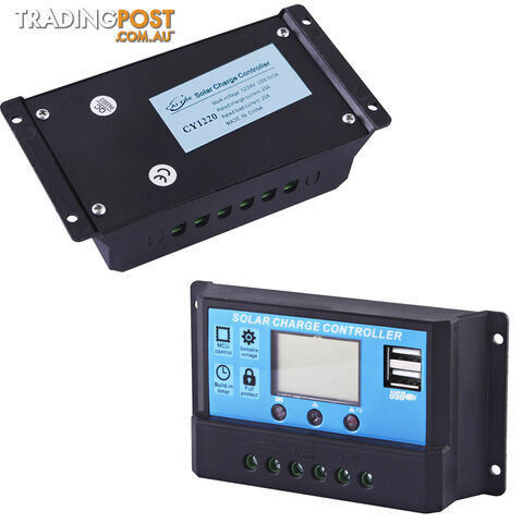 12V-24V 20A LCD Display PWM Solar Panel Regulator Charge Controller Timer PWN