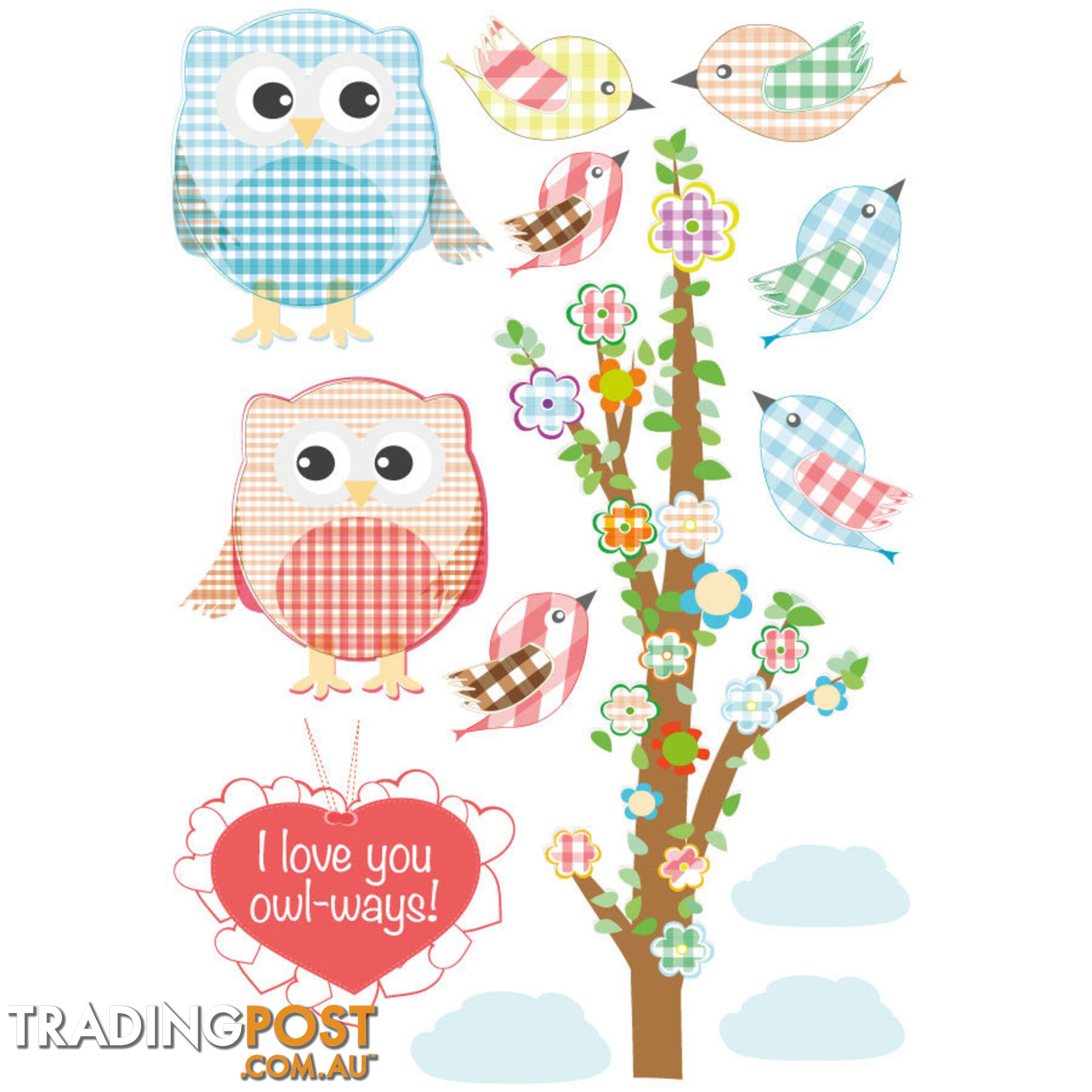 Love Owl-ways Tree Wall Stickers - Totally Movable