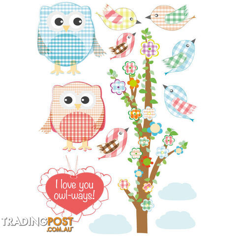 Love Owl-ways Tree Wall Stickers - Totally Movable