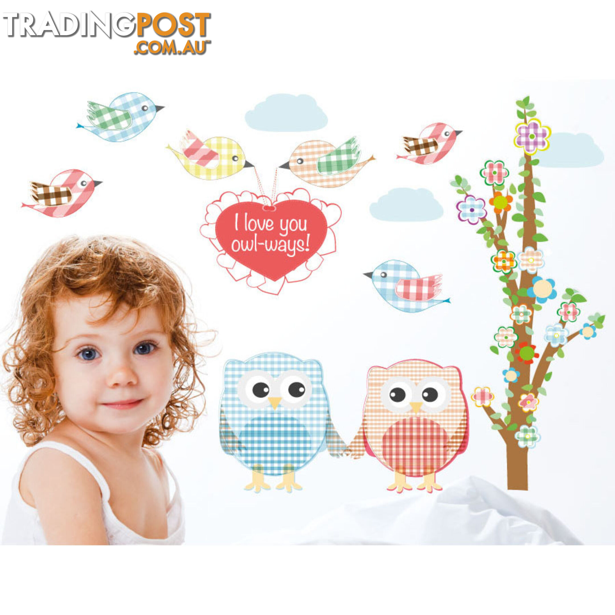 Love Owl-ways Tree Wall Stickers - Totally Movable