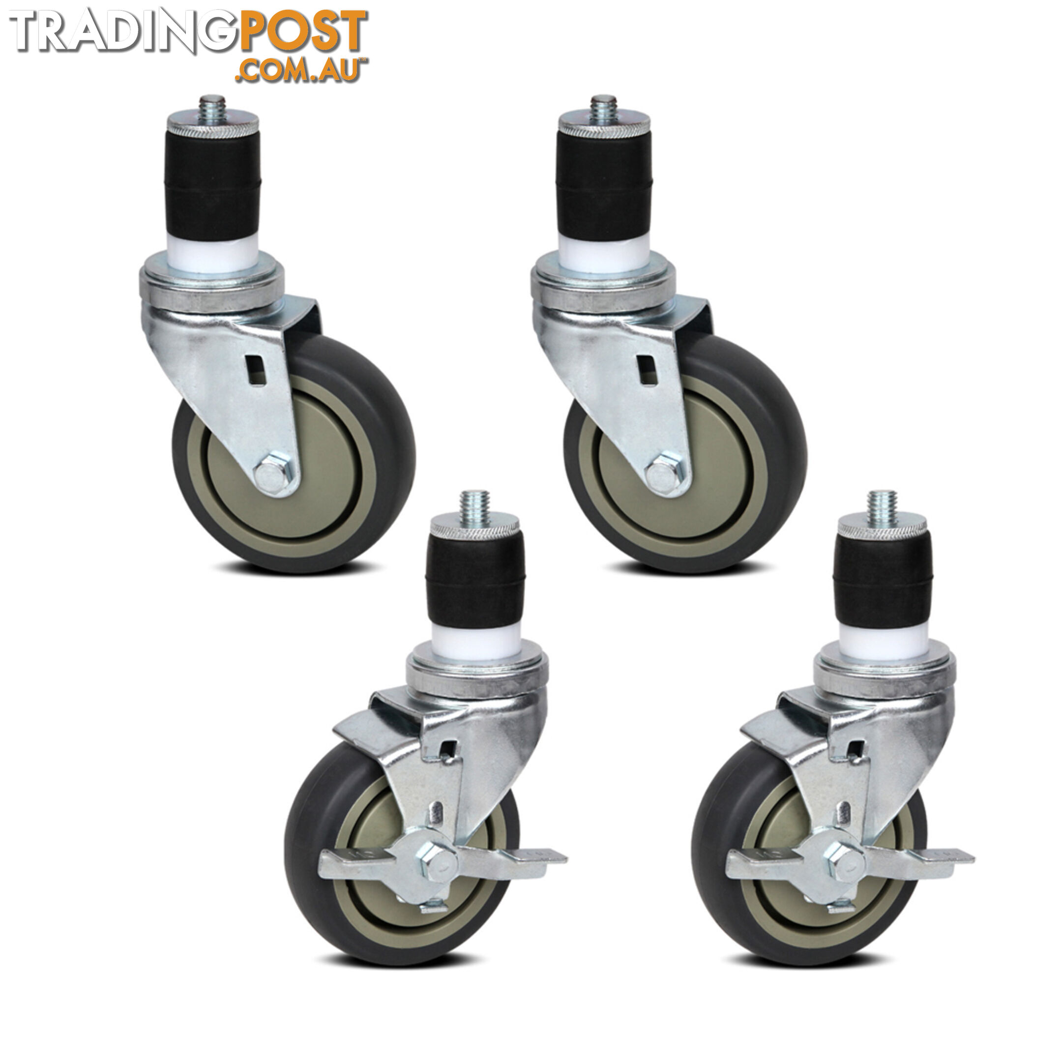 Set of 4 Stainless Steel Castor Wheels