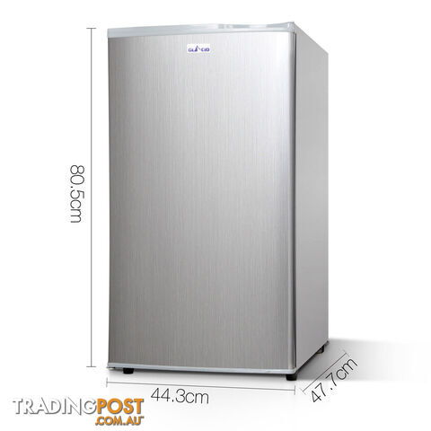 Upright 2-in-1 95L Caravan Bar Fridge Freezer Stainless Steel