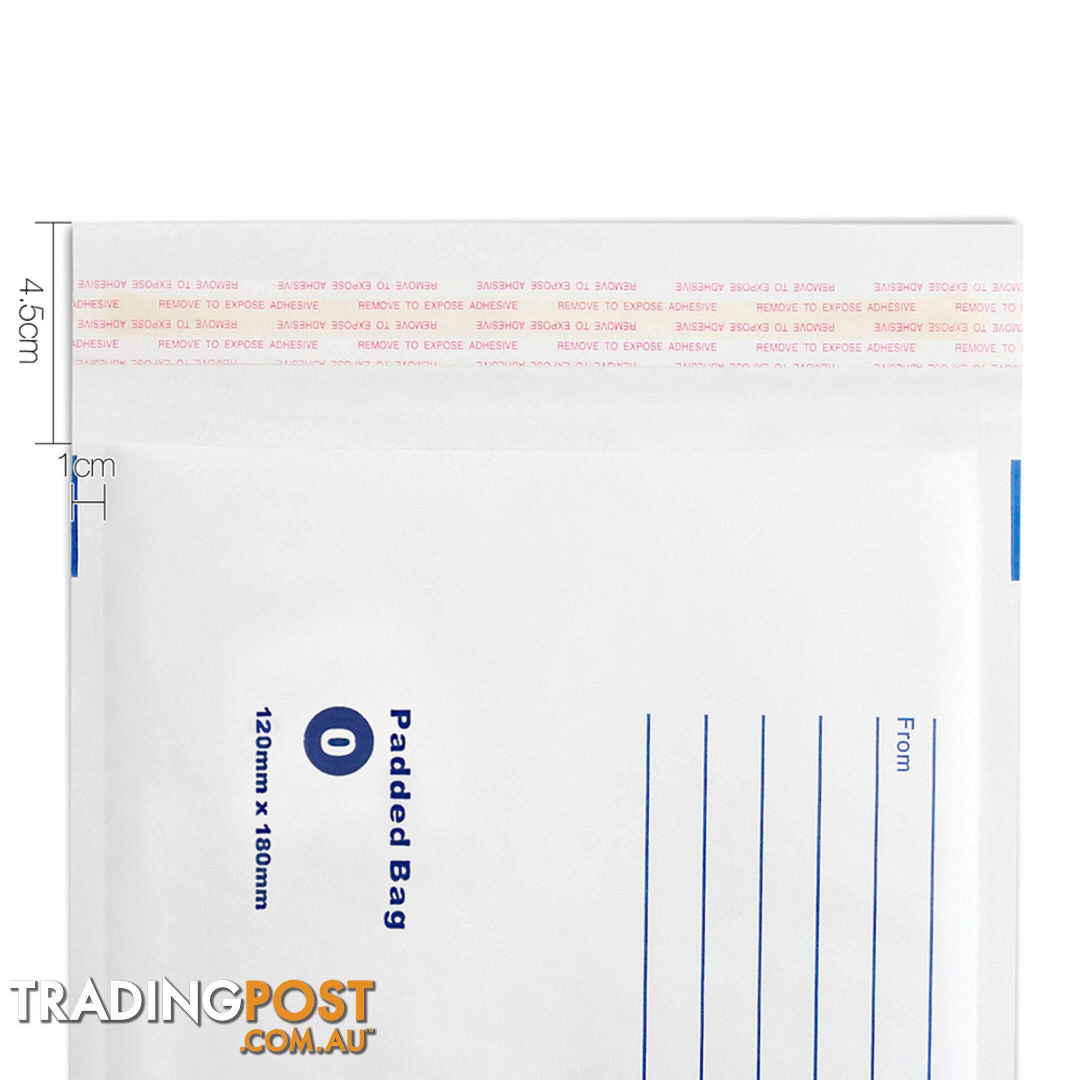 Set of 100 Bubble Padded Mailer Bag - 120mm x 180mm