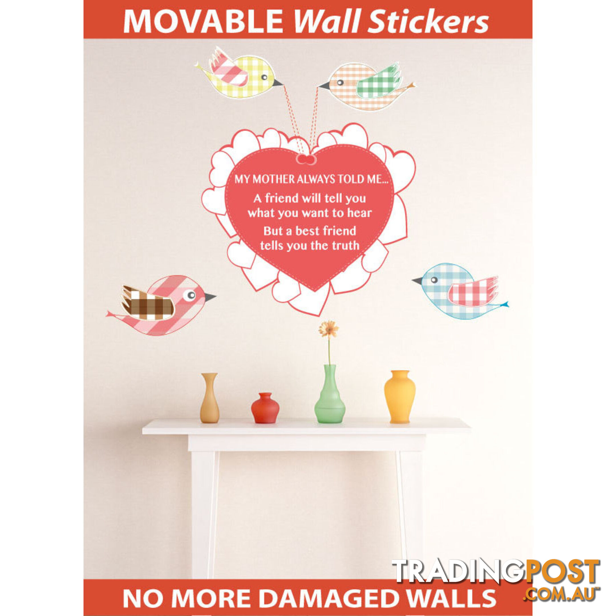 Large Size My Mother Told Me Wall Sticker Quotes - Totally Movable