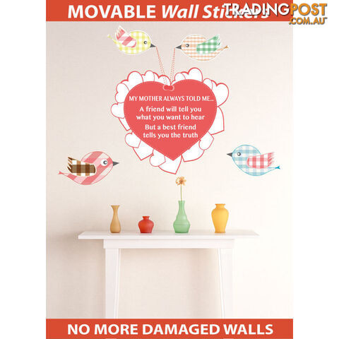 Large Size My Mother Told Me Wall Sticker Quotes - Totally Movable