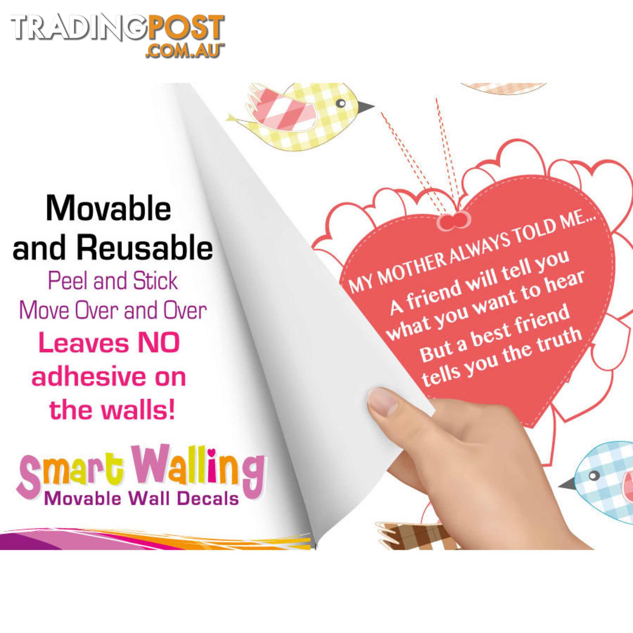 Large Size My Mother Told Me Wall Sticker Quotes - Totally Movable