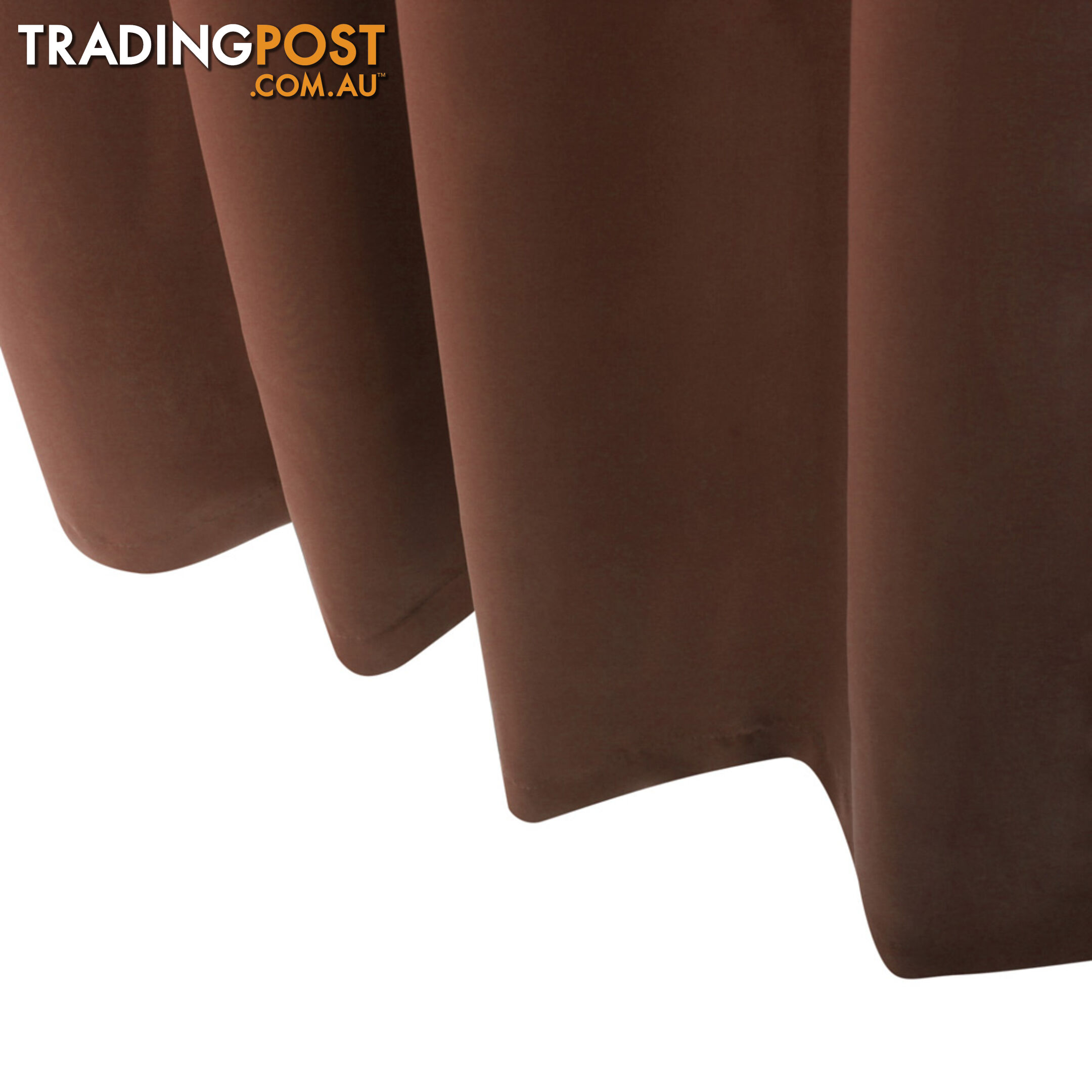 ArtQueen 3 Pass Eyelet Blockout Curtain Brown 300cm