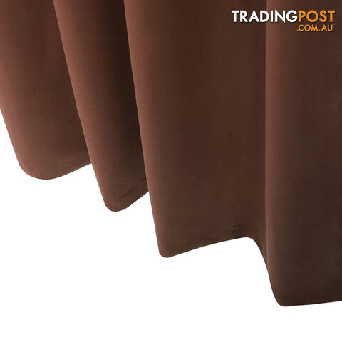 ArtQueen 3 Pass Eyelet Blockout Curtain Brown 300cm