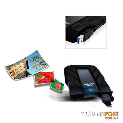 AHD710-2TU3-CBK ADATA HD710 Waterproof/Dustproof/Shock-Resistant 2TB USB 3.0 External Hard Drive- Black - photo 2 of 2