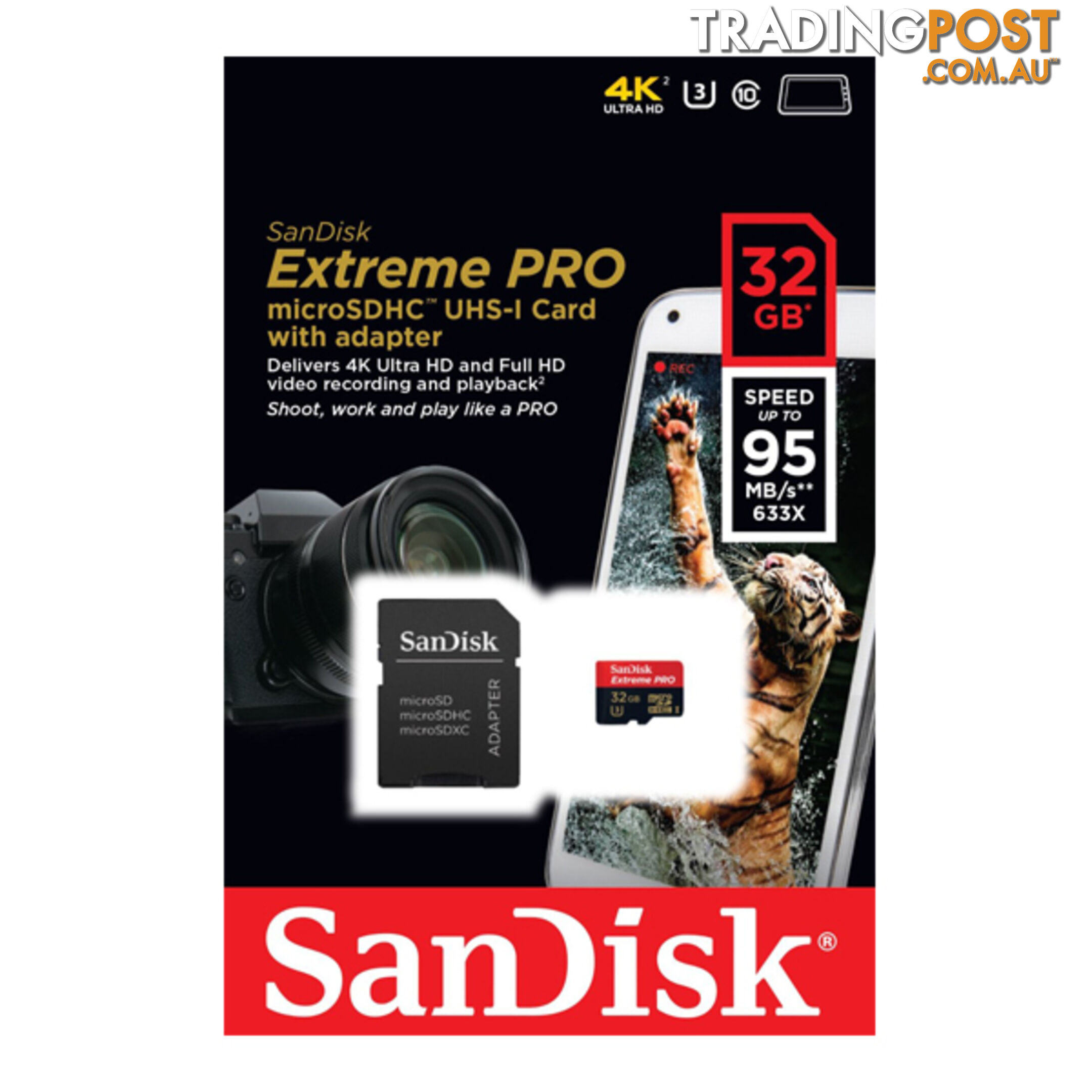 Sandisk 32GB Memory Card Extreme Pro MicroSDHC UHS-I CLASS 10 95mb/S