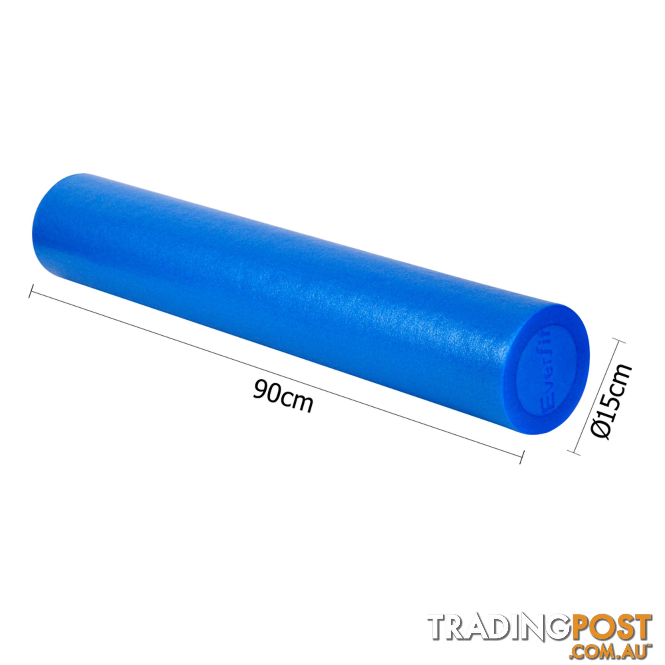 Yoga Gym Pilates EPE Stick Foam Roller Blue 90 x 15cm