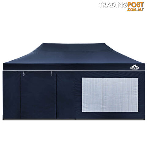 3x6 Pop Up Gazebo Hut with Sandbags Navy