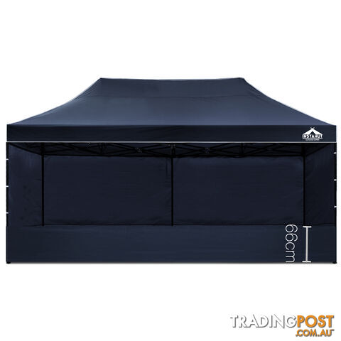 3x6 Pop Up Gazebo Hut with Sandbags Navy